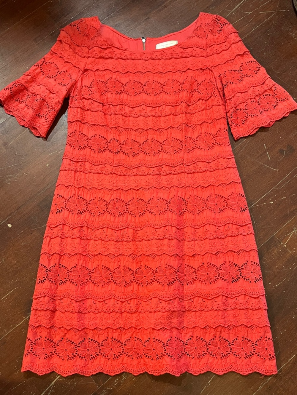 🌻3/$15🌻 Moulinette Soeurs Coral Eyelet Lace Dress